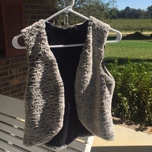 Girl’s Gray Furry Vest by Blink, Size16